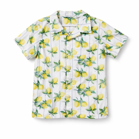 Janie and Jack Other - Janie and Jack Boys Size 6 Lemon Print Button Down Shirt Resort Easter Spring